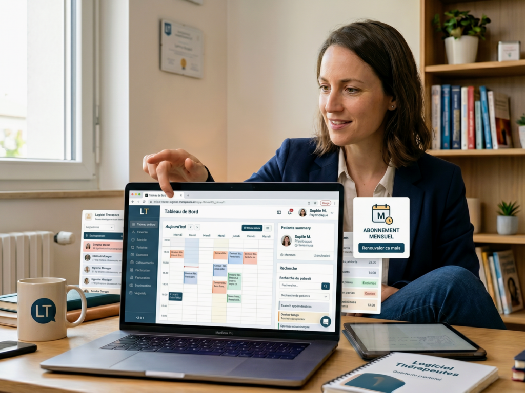Licence mensuelle Logiciel Thérapeutes